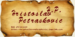 Hristoslav Petrašković vizit kartica
